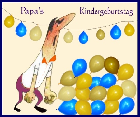 Papa's Kindergeburtstag mit Luftballons