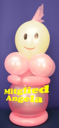 Angela, Mitglied der Gewerkschaft der Luftballons