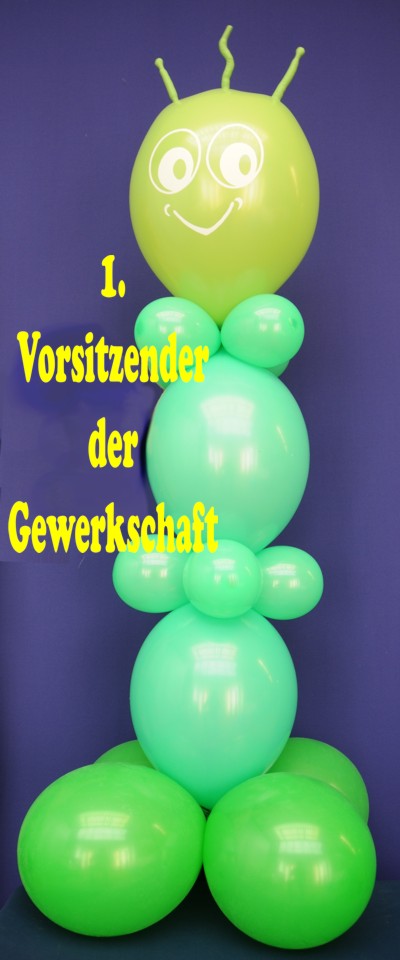 Luftballons-Gewerkschaft-1.-Vorsitzender Erster Vorsitzender der Gewerkschaft der Luftballons